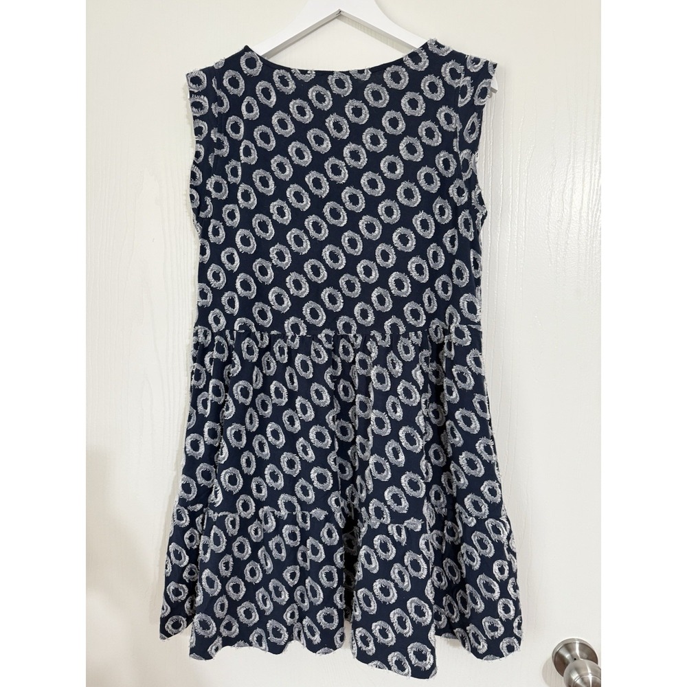 Anthropologie Lisanne Maeve Navy & White Textured Tunic Dress Size Small - Picture 8 of 8